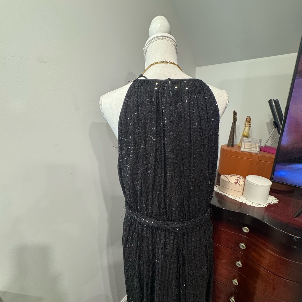 DKNY Black Sequin Sleeveless Gown - Picture 9 of 15